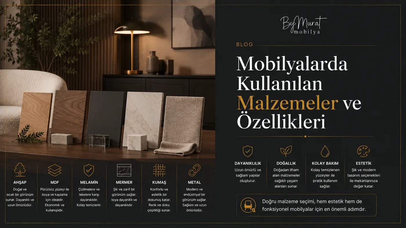 Mobilyalarda Kullanılan Malzemeler ve Özellikleri